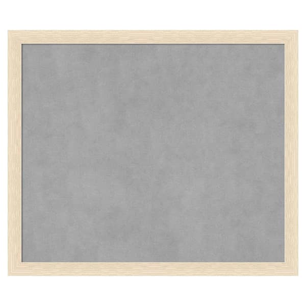 Amanti Art Woodgrain Stripe Blonde 26 in. x 22 in Framed Magnetic Board