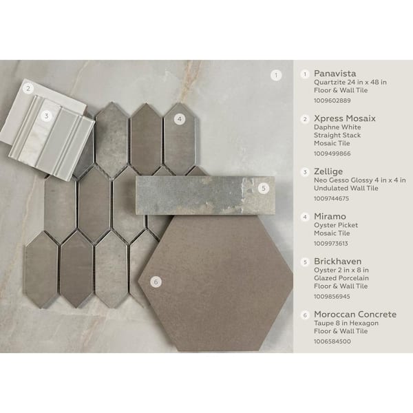 Brush Stroke Oyster Semi-Matte Cove Base 6x12 (8 Pcs) - Tiles