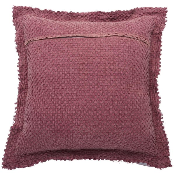 Mina Victory Lifestyles Maroon 22 in. x 22 in. Throw Pillow 068776