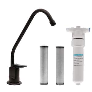 8 in. Touch-Flo Style Cold Water Dispenser Faucet Kit with In-line Filter and 2-Pack Cartridges, Oil Rubbed Bronze