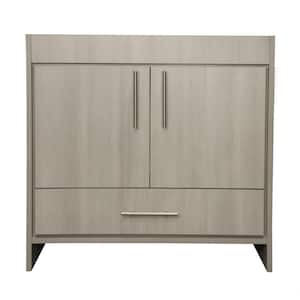 Pacific 36 in. W x 18 in. D Modern Bath Vanity Cabinet Only in Weathered Gray