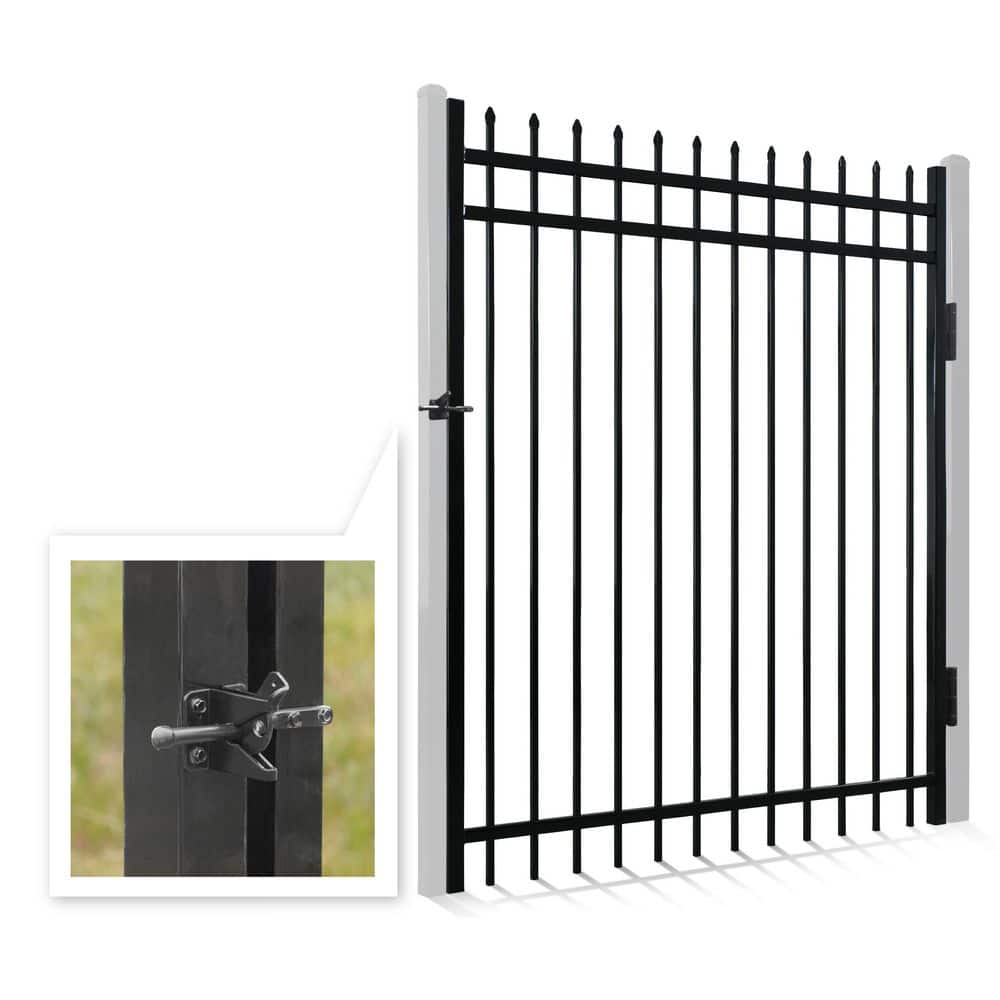 Anti-Rust 5 ft. x 6 ft. Black Steel Pinnacle Fence Gate price history on PriceWatchPro