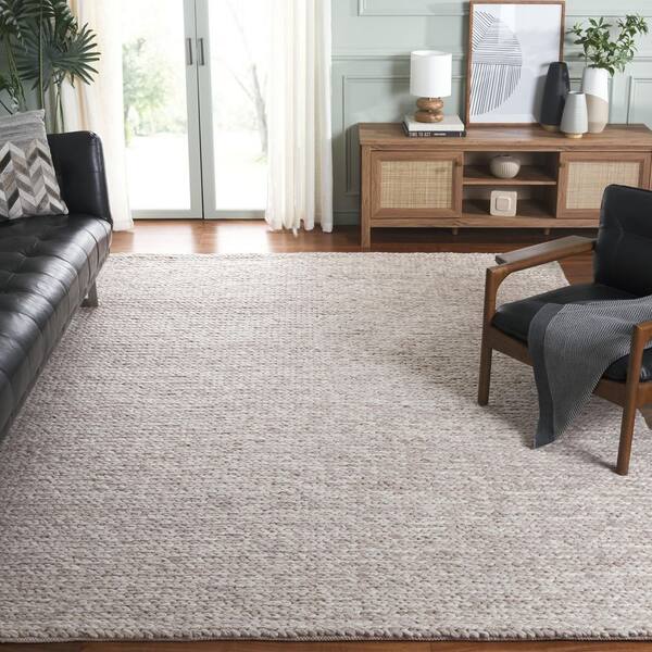 Natura 8 ft. x 10 ft. Beige/Taupe Solid Marle Area Rug