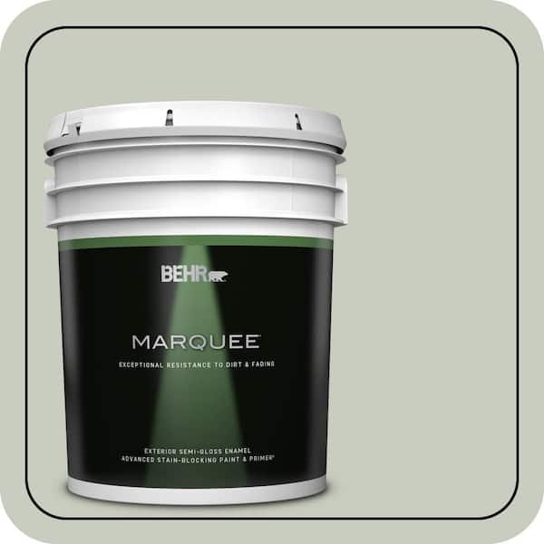 BEHR MARQUEE 5 gal. #PPL-80 Dynasty Celadon Semi-Gloss Enamel Exterior Paint & Primer