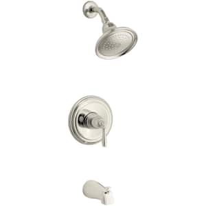 Devonshire 1-Handle Rite-Temp Tub and Shower Faucet Trim Kit in Polished Nickel (Valve Not Included)