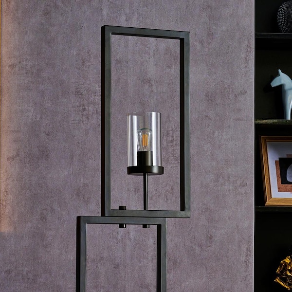 Merra 64 in. Oil Rubbed Bronze Standing Floor Lamp with Novelty