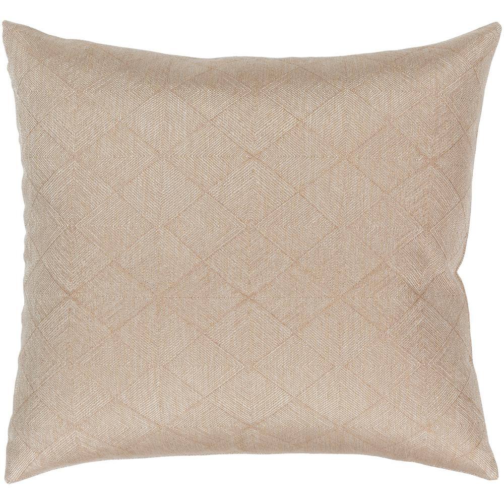 Artistic Weavers Tethys Tan Solid Down 22 in. x 22 in. Throw Pillow