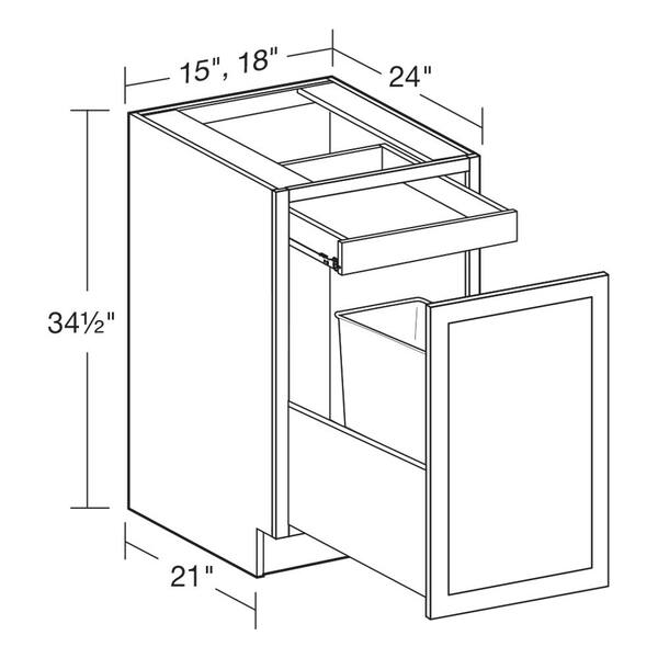 Hargrove Cinnamon Stain Plywood Shaker Assembled Base Kitchen Cabinet Soft  Close 36 in W x 24 in D x 34.5 in H