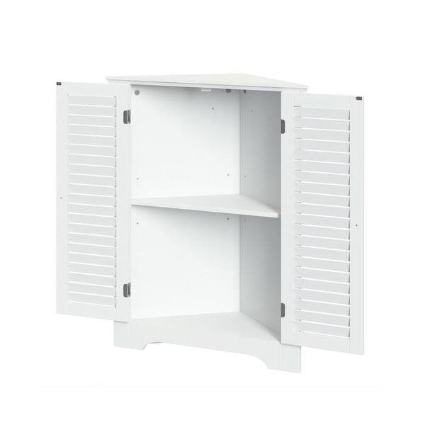 White RiverRidge Ellsworth Collection 3-Shelf Corner Cabinet 