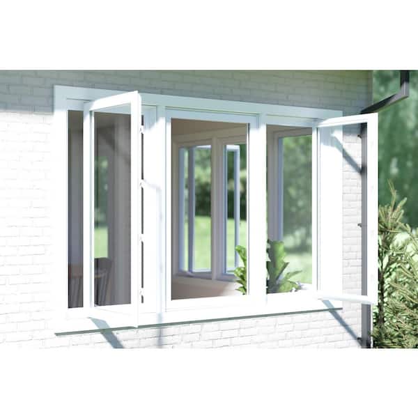 TAFCO WINDOWS 95.25 in. x 60 in. White Double-Pane Insulated Glass