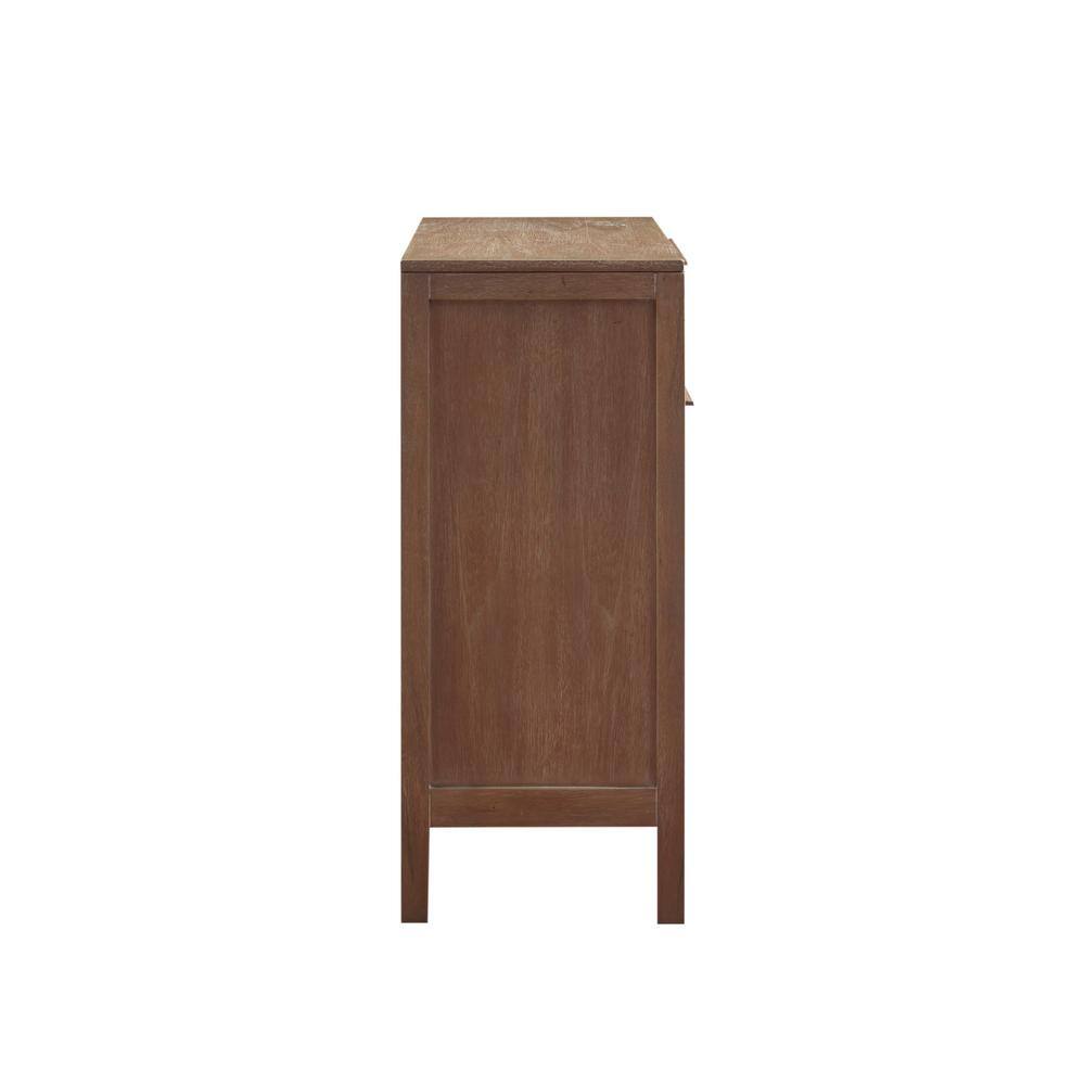Natural Reclaimed Wood and Cane Webbing Accent Cabinet