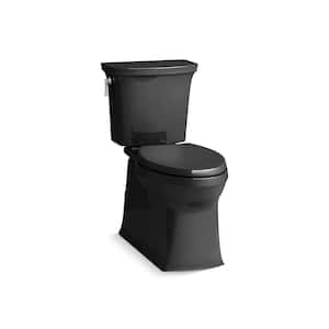 Corbelle Comfort Height Revolution 360° 12 in. Rough-In 2-Piece 1.28 GPF Single Flush Elongated Toilet in Black