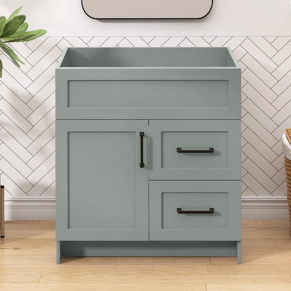 Mox 30 in. Freestanding Bath Vanity Cabinet without Top in Sky Gray Unassembled