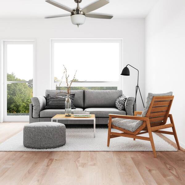 BLUE MOUNTAIN FANS Tulip 52 Brushed Nickel LED Ceiling Fan