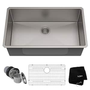 Standart PRO 32in. 16 Gauge Undermount Single Bowl Stainless Steel Kitchen Sink