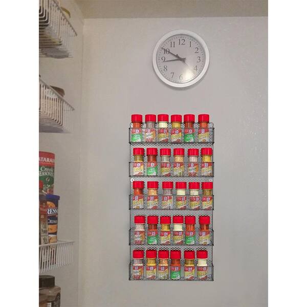 Evelots 5-Tier 40-Jar Hanging Spice Rack/Wall-Door Mount/Pantry Door S