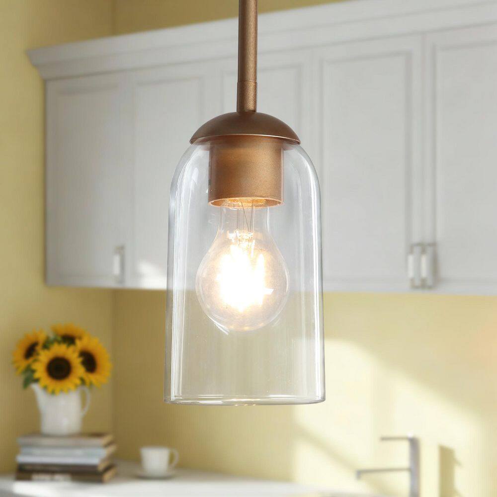 1-Light Gold Modern Luxury Mini Clear Cylinder Glass Pendant Light Hanging Light for Kitchen Island Dining Room Bedroom price history on PriceWatchPro