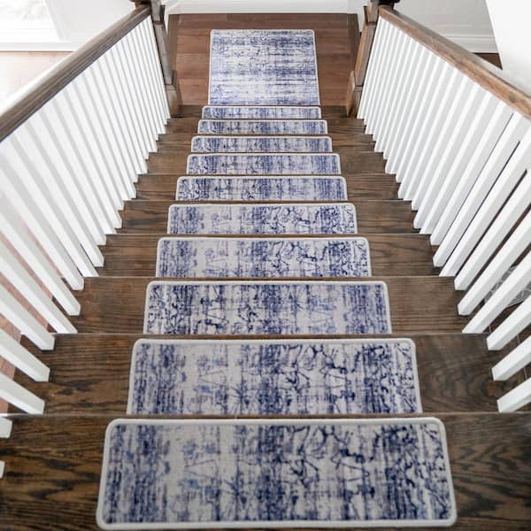 Premium Carpet Stair Tread Sets 30" x 8" Rugged Charcoal 