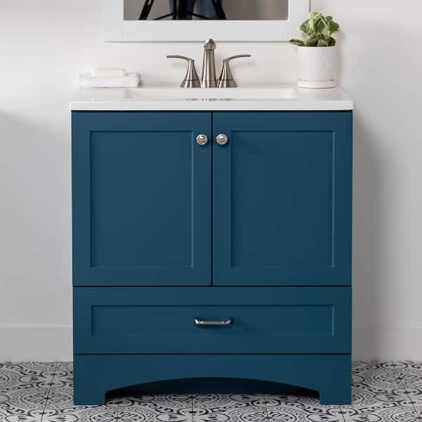 Glacier Bay Lancaster 30 in. W x 19 in. D x 33 in. H Single Sink Bath ...