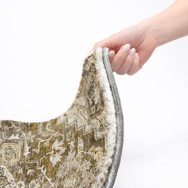 Dream Shag Premium Machine Washable Abstract ADS774 Brown 10 ft. x 14 ft. Area Rug