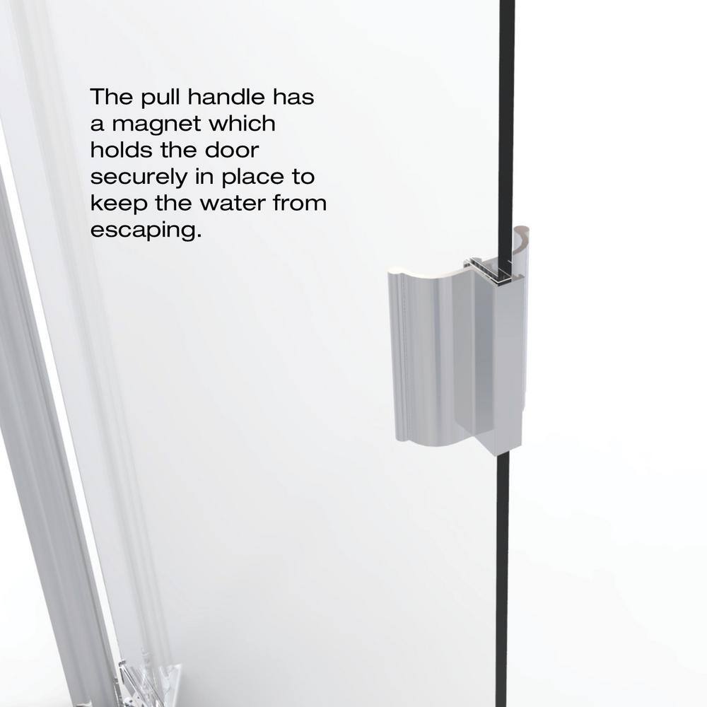 Armon 30.25"-31.75" Chrome Obscure Glass Pivot Shower Door