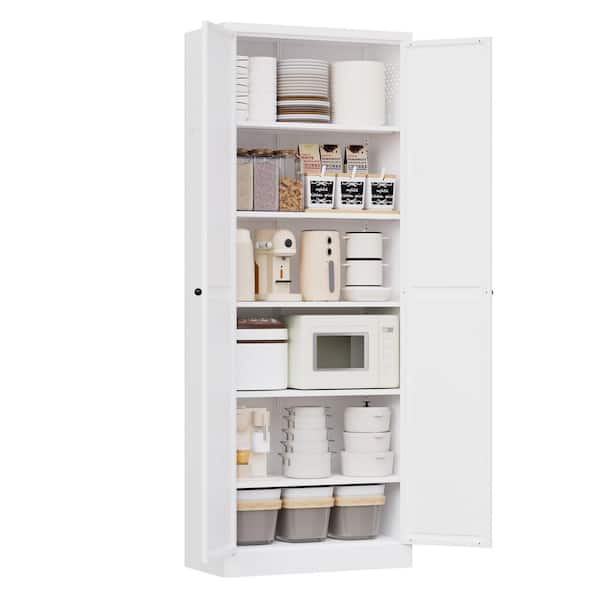 5 Adjustable Shelves 72"H Metal Garage Side Tool Storage Cabinets & Lockers, Freestanding Cabinet for Garage, Workshop