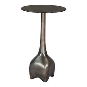 Lexi 12.79 in.W Charcoal 21.7 in.H Metal Top Round End Table