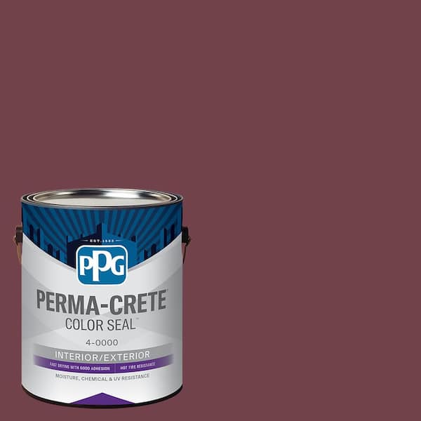 Perma-Crete Color Seal 1 gal. PPG1049-7 Red Red Wine Satin Interior/Exterior Concrete Stain