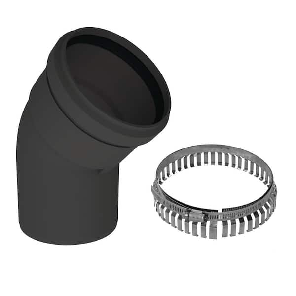 PolyPro 3 in. Diameter Black 45 Deg. Elbow Venting for Water Heaters