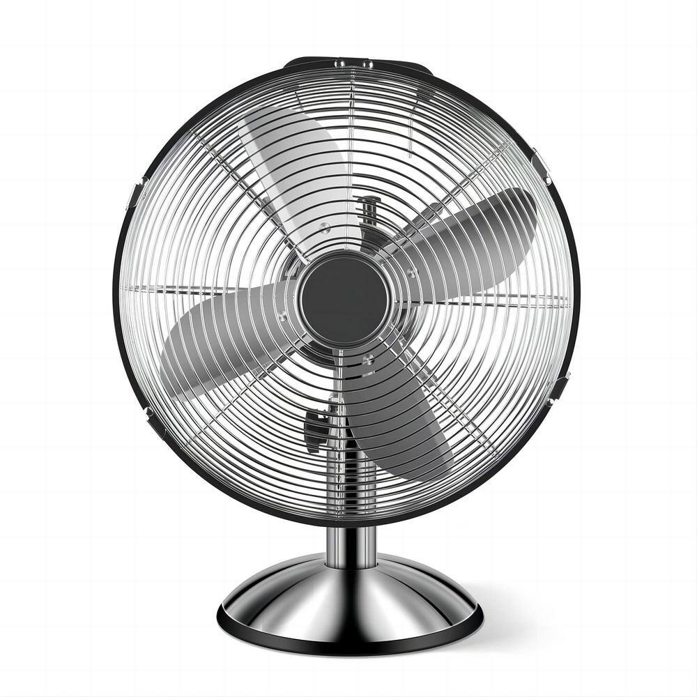 12 in. Tower Fan, Heavy Duty Metal 3 Speeds 75-degree Pan Oscillation Low N