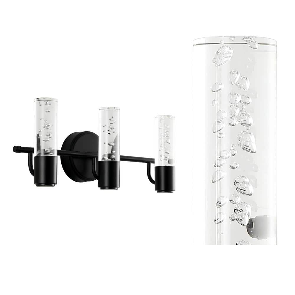 Bolha Satin Bronze 18" Minimalistic Cylinder Vanity Light with LED