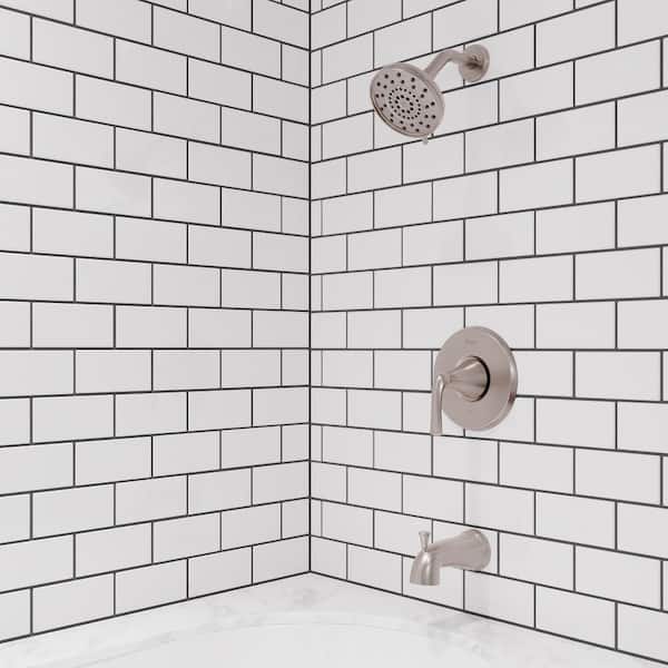 Ladera Single-Handle 3-Spray Tub and Shower Faucet in Spot Defense Brushed Nickel (Valve Included) Ladera Single-Handle 3-Spray Tub and Shower Faucet in Spot Defense Brushed Nickel (Valve Included)
