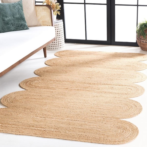 Natural Fiber 6 ft. x 6 ft. Natural Woven Gradient Square Area Rug