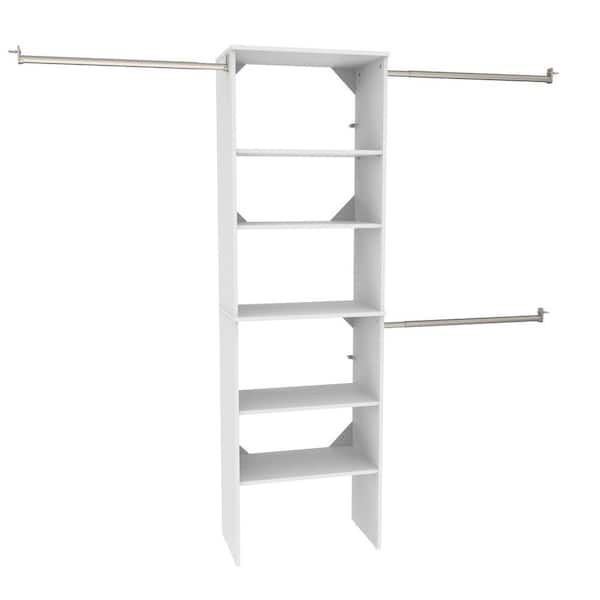 ClosetMaid Style+ 84 in. W - 120 in. W White Wood Closet System