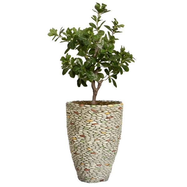 VINTAGE HOME 30 in. High Artificial Tung Tree with Fiberstone Planter