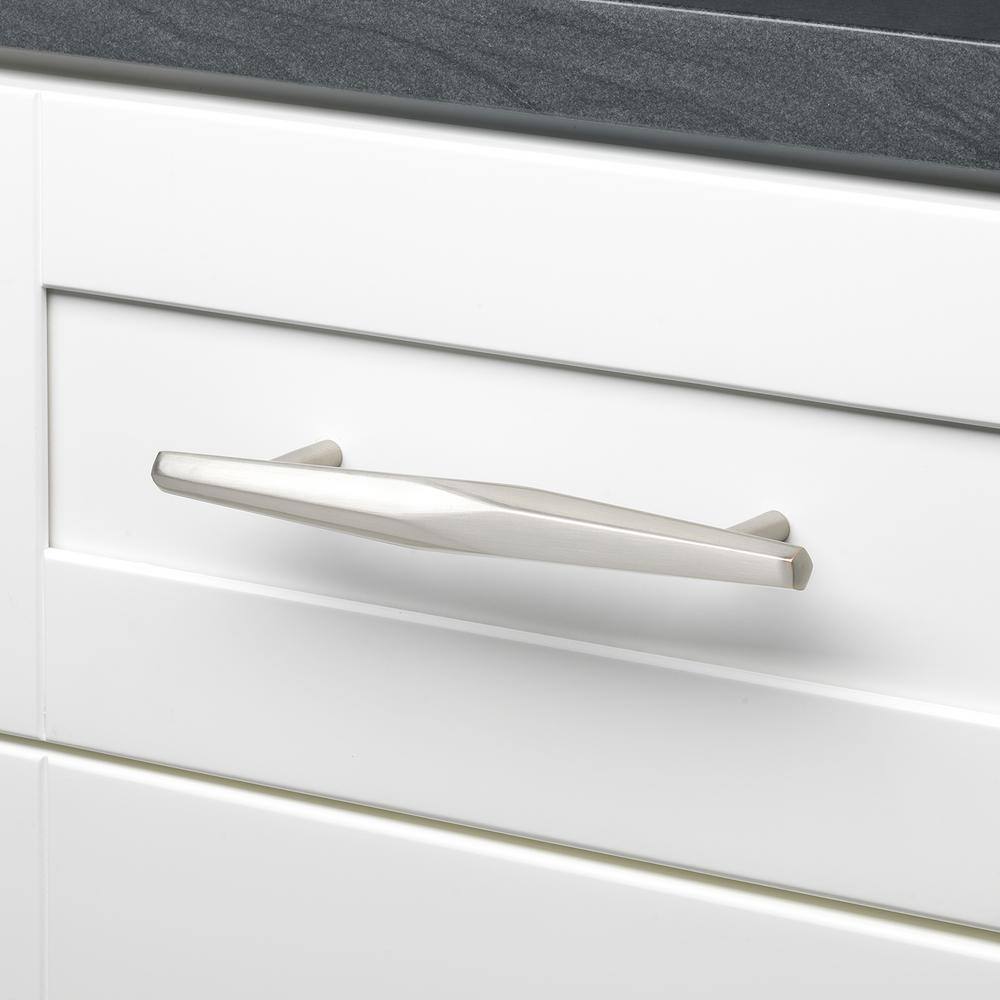 7-inch Brushed Nickel Faceted Cabinet Bar Pull