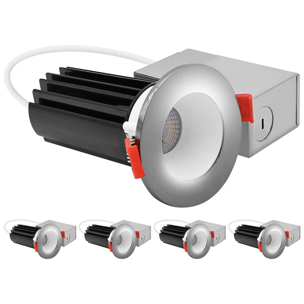 2 In. Integrated LED Recessed Canless Light with Chrome Interchangeable Trim, 5CCT, 1000LM, 15W CRI80, Dimmable 4 Pack price history on PriceWatchPro
