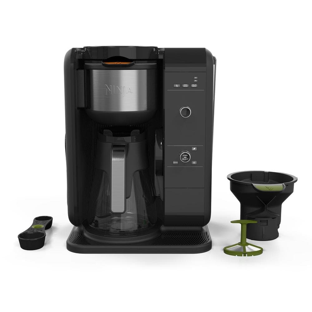 NINJA 12-Cup Programmable Black Drip Coffee Maker with Filter (CE201) CE201  - The Home Depot
