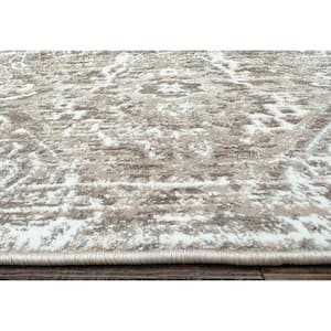 Livigno 1244 Transitional Abstract Beige Runner Area Rug
