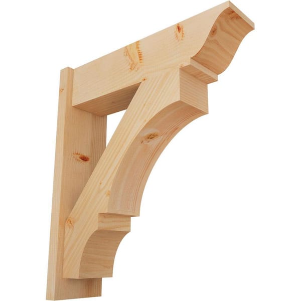 Ekena Millwork 8 in. x 30 in. x 26 in. Balboa Traditional Smooth Douglas Fir Outlooker