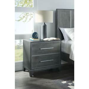 Memphis 2-Drawer Slate Grey Nightstand with Fingerprint Lock (29 in. H x 30 in. W x 18 in. D)