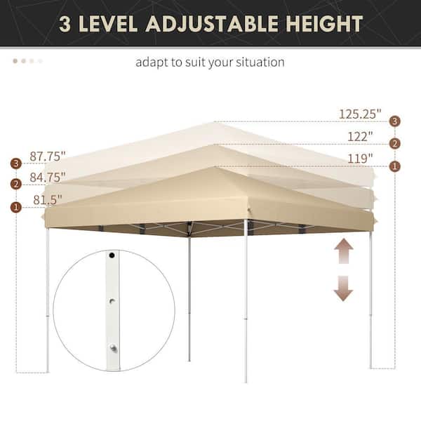 13 ft. x 13 ft. Outdoor Pop-Up Gazebo, Height Adjustable Canopy
