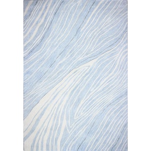 Greenwich Lt. Blue 9 ft. x 12 ft. (8'6" x 11'6") Abstract Contemporary Area Rug