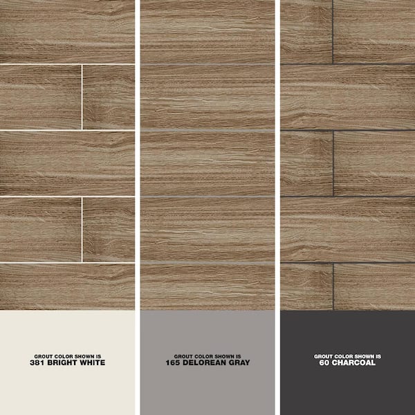 Daltile Trace Meadow 6 in. x 36 in. Golden Brown Glazed Porcelain Floor and Wall Tile (14.5 sq. ft./Case)