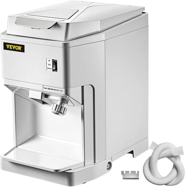 VEVOR 80 oz. Ice Shaver Machine White Shaved Ice Maker 265 lbs./H Commercial Snow Cone Machine 250W