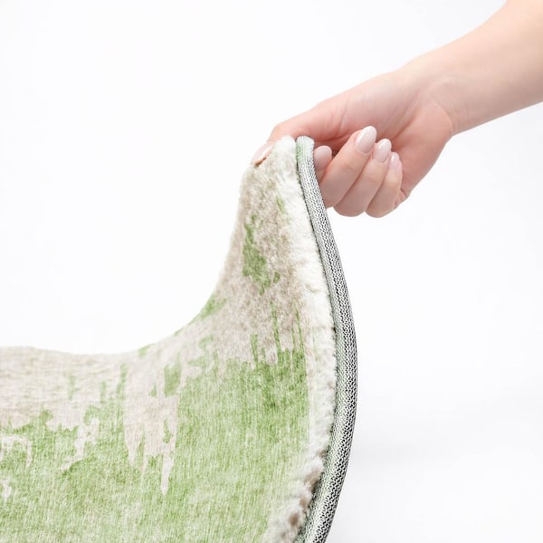 Dream Shag Premium Machine Washable Abstract ADS705 Aloe 2 ft. x 3 ft. Accent Rug
