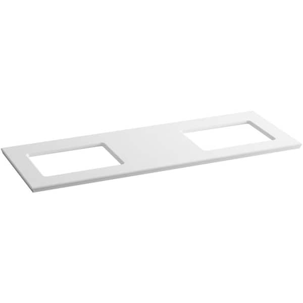 KOHLER Solid/Expressions 61.625 in. Solid Surface Vanity Top in White Expressions without Basin