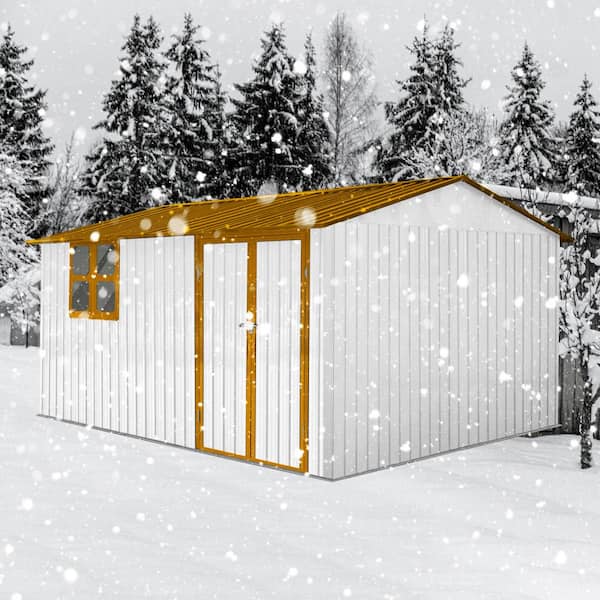 12 ft. W x 10 ft. D Metal Shed with Lockable Door (120 sq. ft. )