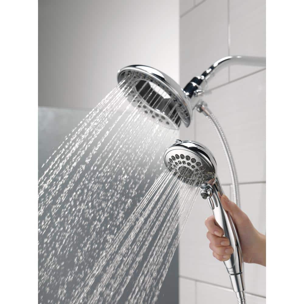 Chrome Dual-Function Handheld and Wall Mounted Shower Head