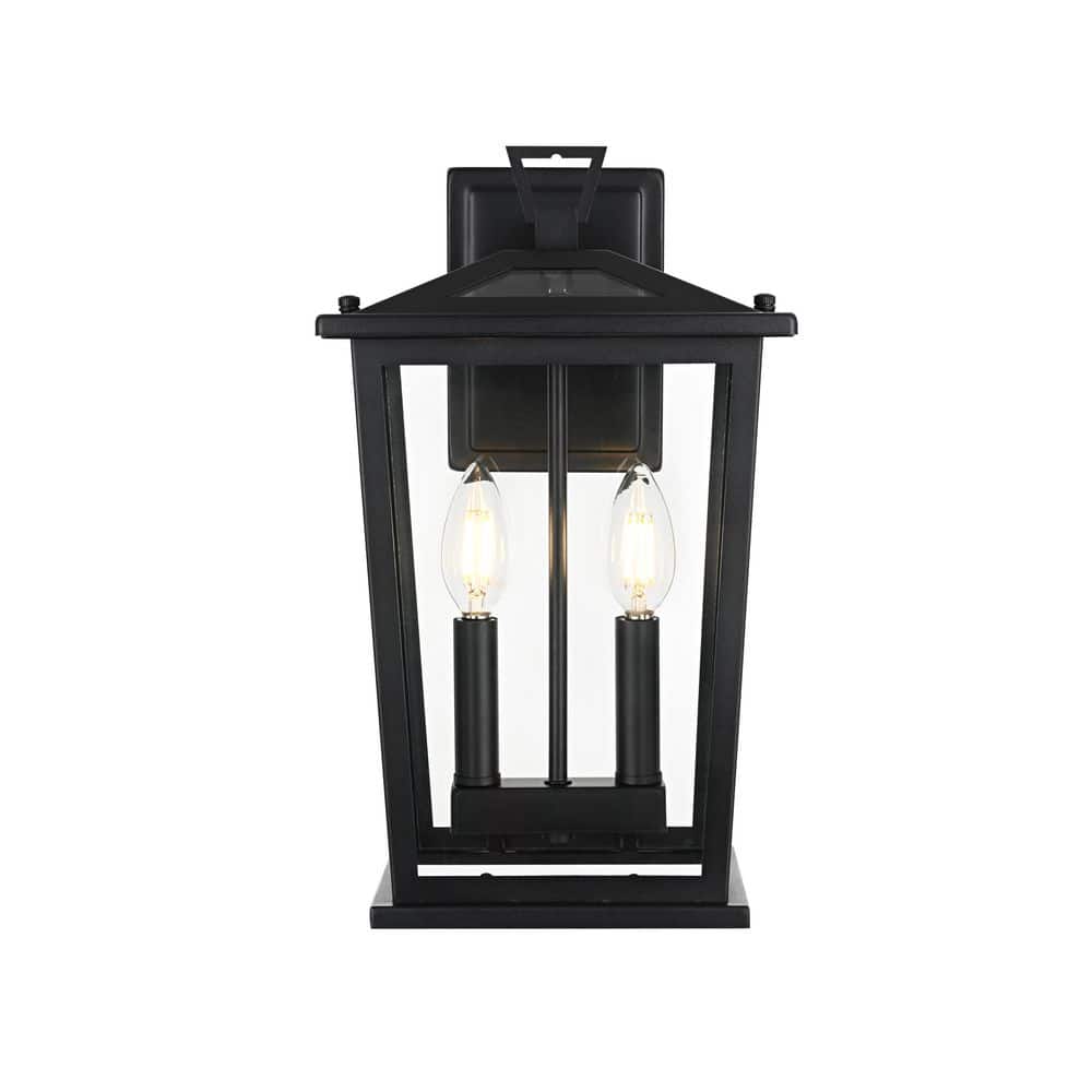 14.5 in. Black Outdoor Hardwired Wall Sconce with No Bulbs Included price history on PriceWatchPro
